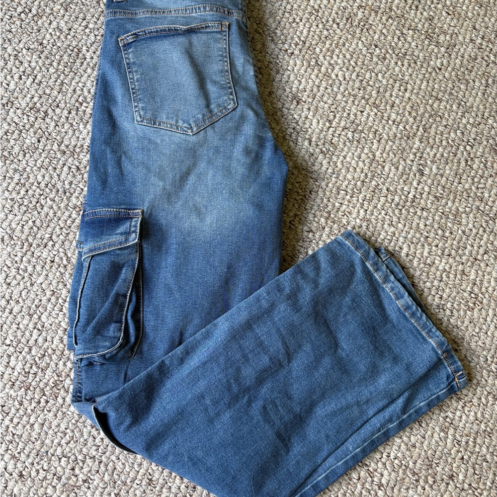 Blue Cargo Jeans - Picture 4 of 10